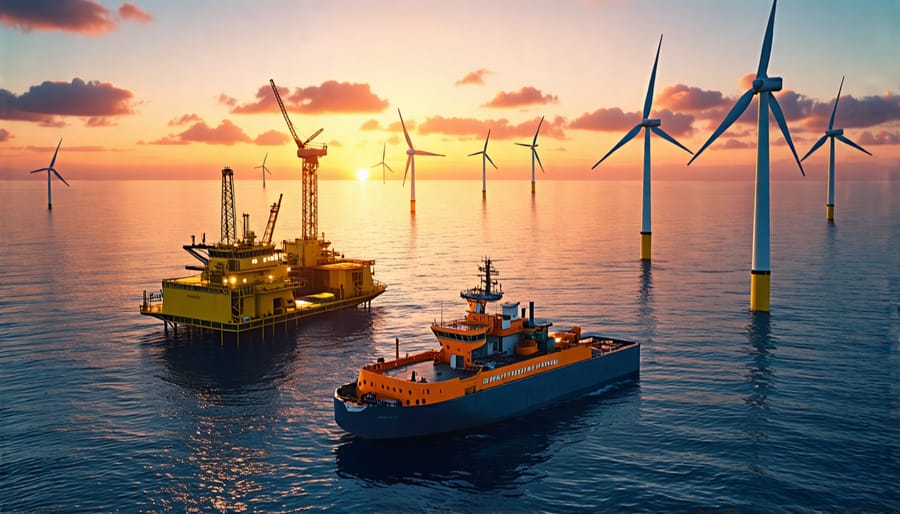 Floating offshore wind farm with state-of-the-art technology