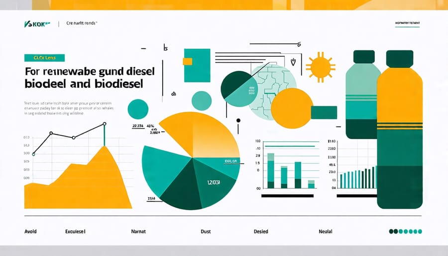 Market trends graph for renewable diesel and biodiesel adoption