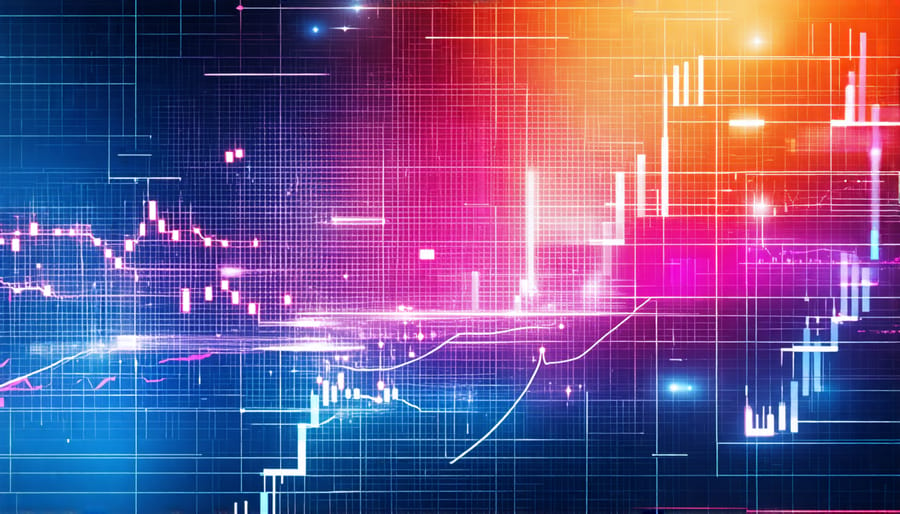 Abstract representation of technological impact on renewable energy financial modeling