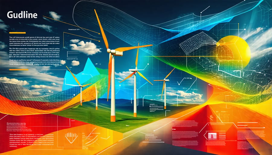 Diagram illustrating the latest technological advancements in wind turbine design